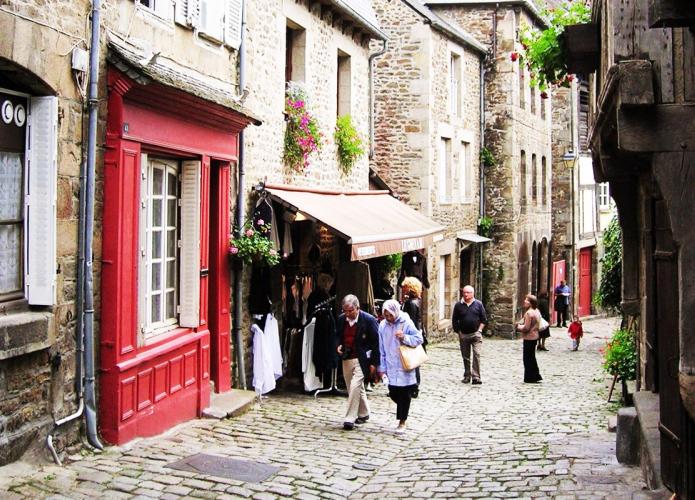 Cobblestone streets in Angers, France